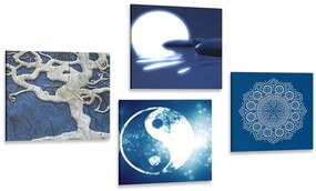 Set di quadri – Feng Shui in blu