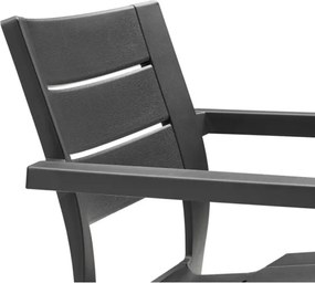 Sedia Da Esterno In Resina Con Braccioli Keter Julie Antracite