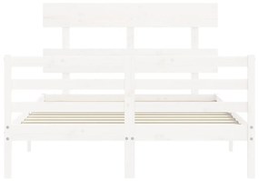 Giroletto con Testiera Bianco Small Double Legno Massello