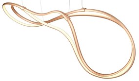 Lampada a sospensione a LED con paralume in metallo color oro Nala - Trio Select