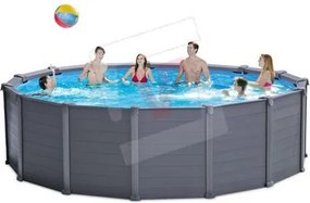 Intex - piscina graphite rotonda cm. 478X124 con pompa a sabbia nuova sequoia