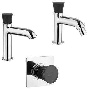 Set miscelatori lavabo bidet e incasso doccia Jacuzzi Rubinetteria modello Illumina