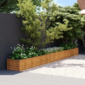 Fioriera Rialzata Da Giardino 482x50x36 Cm İn Acciaio Corten /