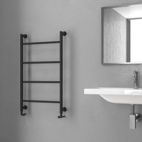 Kamalu - termoarredo scaldasalviette 900x560mm nero opaco kam-d6009n