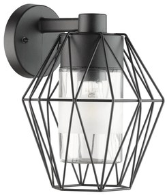 Applique Esterno Contemporanea Canove Metallo Nero 1 Luce E27