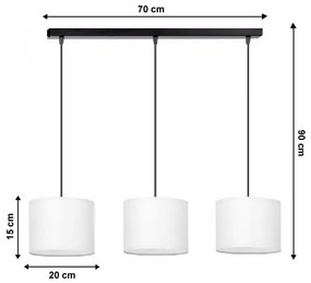Lampadario a sospensione con filo TUZ 3xE27/60W/230V