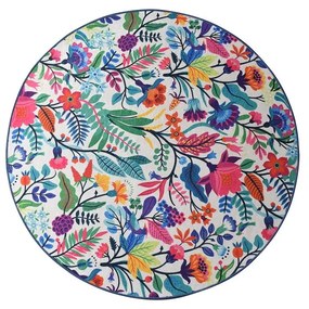 Tappeto da bagno Wild Garden Circle, ø 100 cm - Foutastic