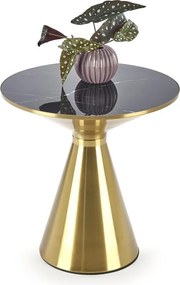 Tavolino da caffè Tribeca effetto marmo nero/oro