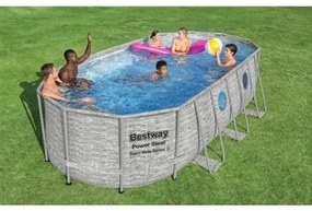 Piscina Fuori Terra Con Oblò 549x274x122 Swim Vista Con Pompa E Scaletta Bestway 56716