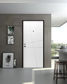 Pannello per porta blindata laccato bianco L 94  x H 213 cm, Sp 6 mm