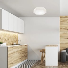 Plafoniera HEX 1xE27/60W/230V d. 32 cm bianco pino