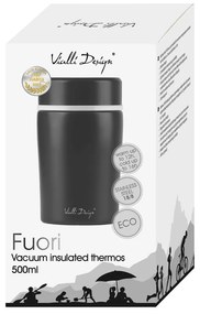 Termos da viaggio nero per il pranzo Fuori, 500 ml - Vialli Design