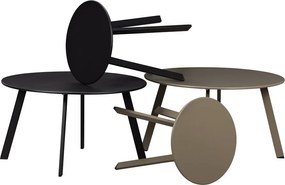 Tavolo da giardino nero, ø 40 cm Fer - WOOOD