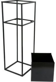 Portafiori 70x24 cm nero