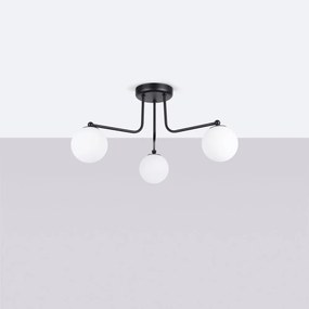 Plafoniera bianca e nera Beam – Sollux