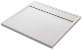 Piatto doccia SENSEA in resina Neo bianco L 100 x L 100 x H 3 cm opaco effetto pietra