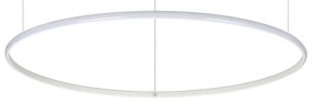 Sospensione Moderna Hulahoop Alluminio-Plastiche Bianco 1 Luce 41W 3000K D81Cm