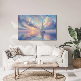 Quadro su tela – Barca a vela su mare calmo