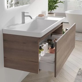 Mobile bagno sospeso 100cm con cassetto e lavabo incasso SP-100 - KAMALU