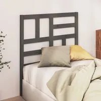 Testiera per Letto Grigia 106x4x104cm in Legno Massello di Pino cod mxl 53319