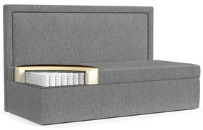 Letto singolo imbottito grigio 90x200 cm Scala - Maison de Rêve