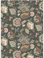 Osborne & Little Carta da parati Samode - Charcoal/ Eucalyptus