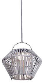 Lampada da tavolo bohémien grigia con LED dimmerabile a 3 livelli IP54 ricaricabile a energia solare - Duco