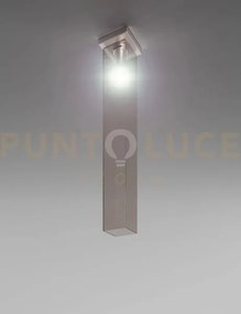 Tubes lampadario a soffitto 90 fume' trasparente nickel opaco 1 luc...