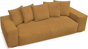 Divano color senape con rivestimento in velluto a coste 280 cm Voltaire – Bobochic Paris