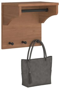 Appendiabiti Da Parete Sandnes 43x30x42 Cm İn Legno Di Pino /