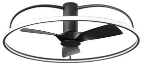 Ventilatore da soffitto Magnus nero, D. 100 cm INTEC