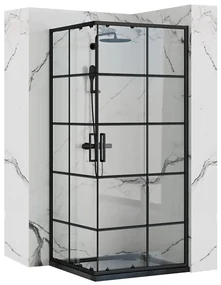 Cabina doccia Rea Concept Black 80x80