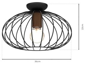 Plafoniera MERIDIANO 1xE27/60W/230V