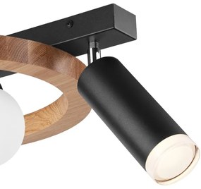 Faretto OTIS 2xG9/5W/230V + 1xE27/15W/230V quercia