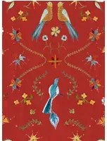 Coordonne Carta da parati Metaphoric Birds - Red