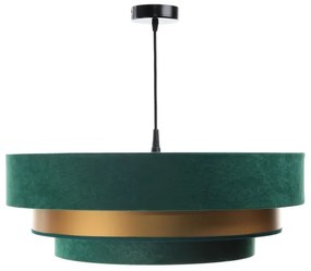 Lampadario su filo TRINITI 1xE27/60W/230V verde/oro