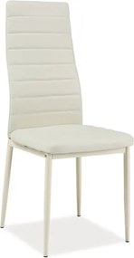 Sedia imbottita in ecopelle H-261 bis krem - H 96 cm