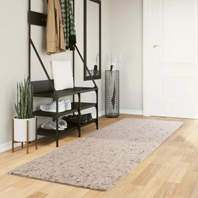 Tappeto Shaggy Pamplona A Pelo Lungo Moderno Beige 80x250 Cm /