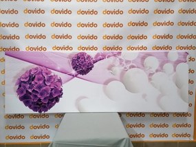 Quadro su tela – Fiori con sfondo astratto