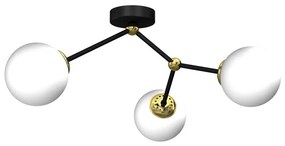 Lampadario a plafone JOY 3xE14/40W/230V nero/oro