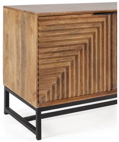 Mobile TV di colore naturale in mango massiccio 160x58x40 cm Nereida – MOME