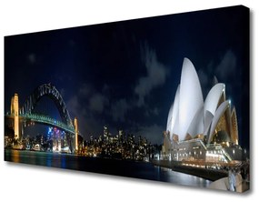 Quadro su tela Architettura del ponte di Sydney 100x50 cm