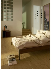 Letto matrimoniale marrone in pino massiccio con rete inclusa 140x200 cm Core – Karup Design