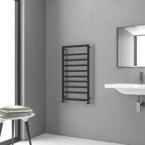 Scaldasalviette nero 900x500mm interasse 462 mm KAM-D7009N - KAMALU