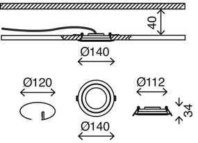Briloner 7285-012 - Lampada da incasso per bagno LED/6,4W/230V IP23
