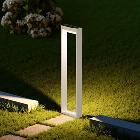 Paletto da giardino Solare Bianco con Sensore di Mov. 80cm serie VELA Colore  Bianco Naturale 4.000K