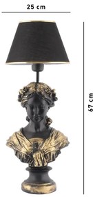 Lampada da tavolo OPELYA 1xE27/40W/230V nero/oro