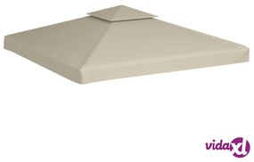vidaXL Telo di Ricambio per Gazebo 310g/m² Beige 3x3m