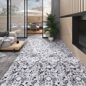 Listoni Pavimenti Non Autoadesivi Pvc 5,26m² 2mm Motivo Grigio /