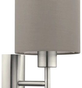 Eglo 94925 - Applique PASTERI 1xE27/60W/230V taupe